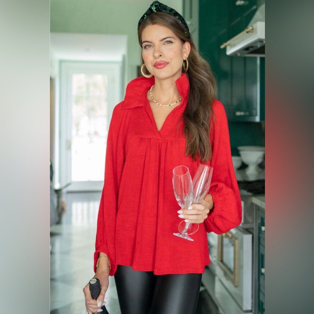 Emily McCarthy Stella Top in Cranberry. NWT